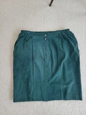 Vintage Green Dont Stop Skirt Leather Classy Size 18